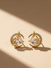 Celestial Moonlight Stud Earrings